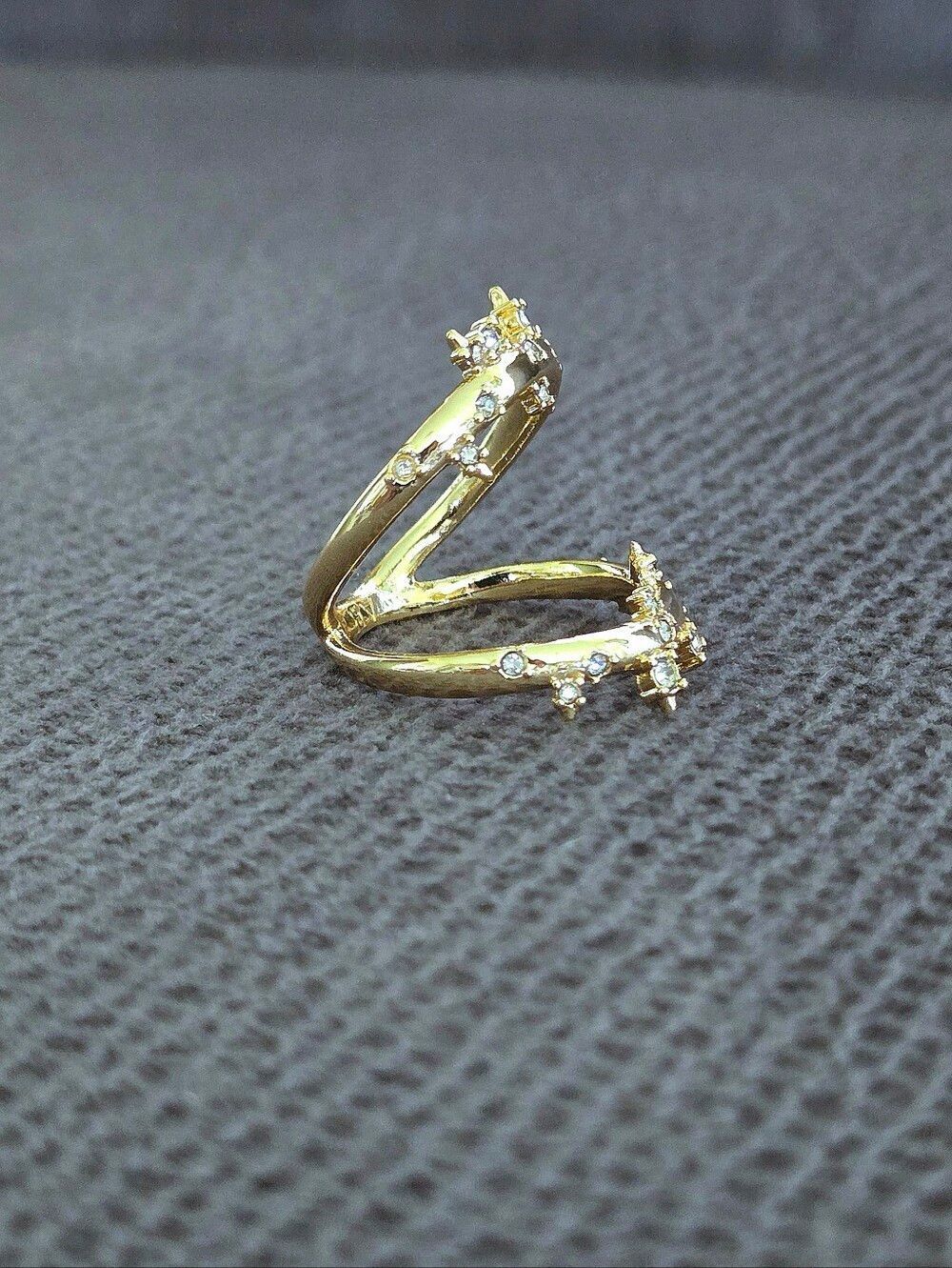 Alexis Bittar Double✌️ Banded Gold💛 Satellite🛰 Ring💍 - Picture 10 of 16